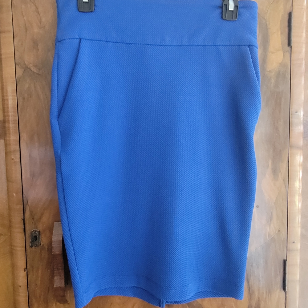 Chic Blue Pencil Skirt for Women